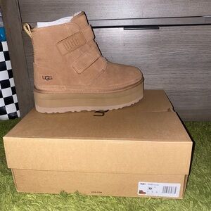 UGG Tan Suede Platform Boots